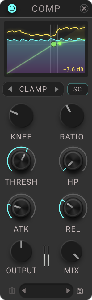 K-Rack Comp plugin UI