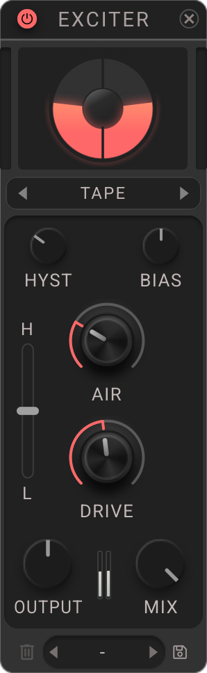 K-Rack Exciter plugin UI
